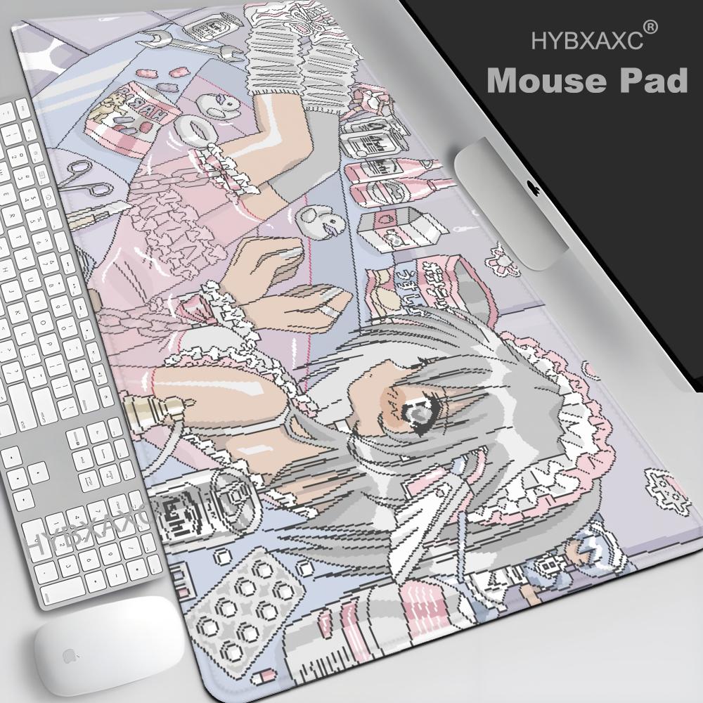 Retro Gaming Desk Setup - Pixel Art Anime Girl Mauspad –