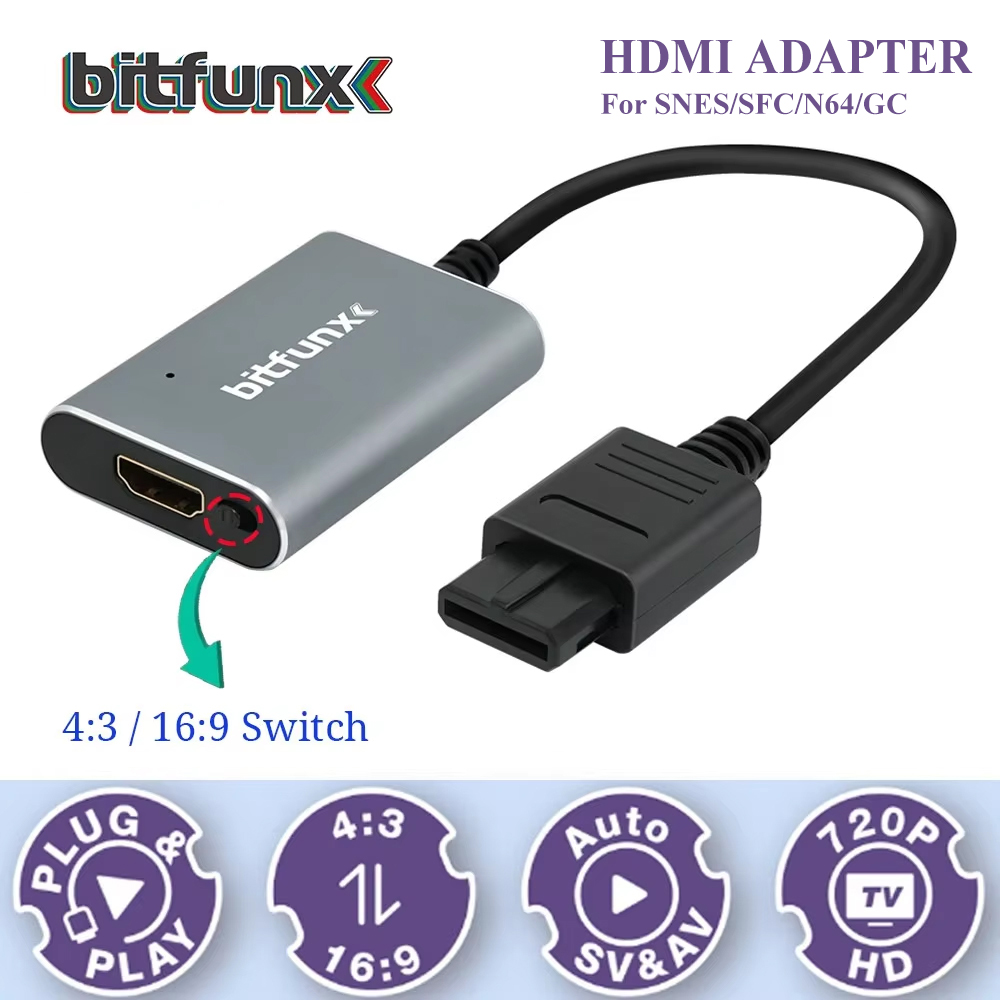 Retro Gaming Room - Bitfunx 720P Svideo / AV zu