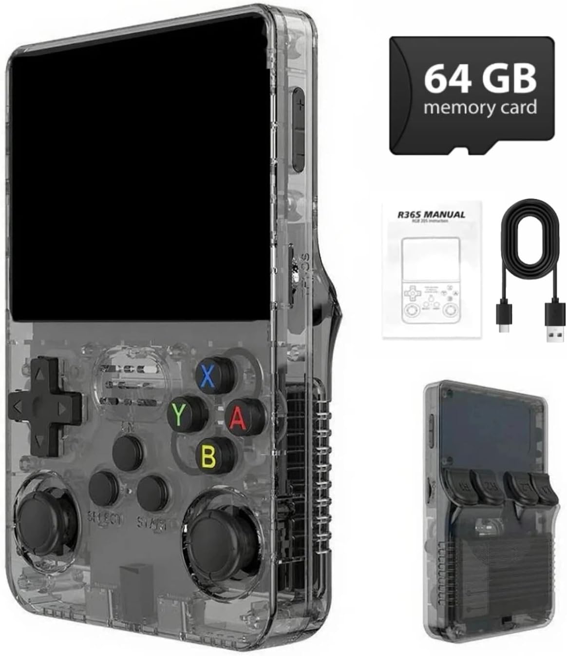 Retro Gaming R36S - R36S Retro-Spielekonsole 3,5-Zoll IPS-Bildschirm Mit Linux-System