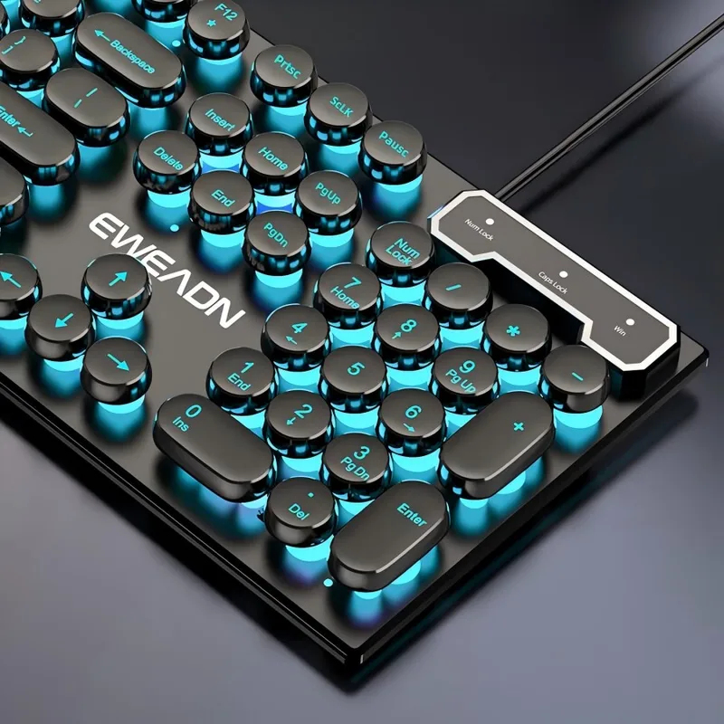 Retro Gaming Keyboard And Mouse - Retro Punk Mechanisches Tastatur-Maus-Set Kabelgebunden Kabellos