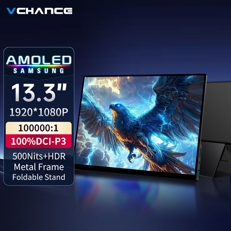 Crt Monitor Stand - VCHANCE 13,3'' OLED Tragbarer Monitor 1920x1080p
