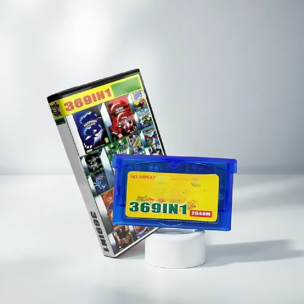 Retro Gaming Gifts - 369-in-1 GBA-Spielkassette 32-Bit Retro-Spiel-Kombikarte mit Englischer