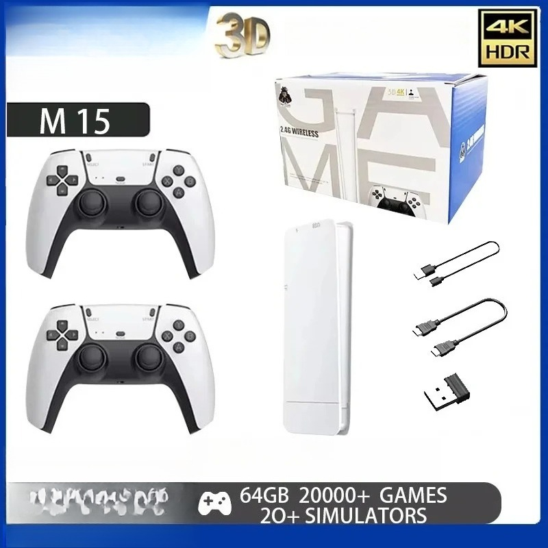 Retro Gaming Stick - M15 4K Retro-Gaming-System 64GB TV-Spielstick mit
