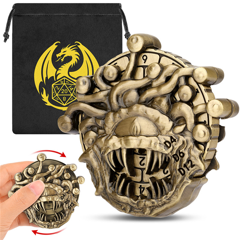 Retro Gaming Gifts - Retro Beholder Form Metall Würfel Spinner