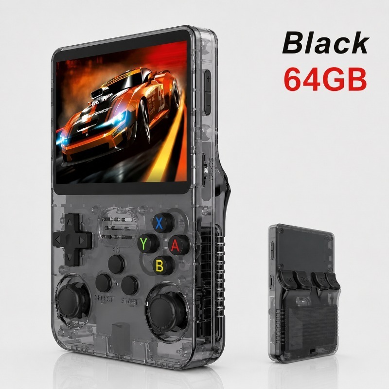 Retro Gaming R36S - Tragbare R36S R36H Retro-Gaming-Handheld-Konsole Linux-System 3,5-Zoll-IPS-Bildschirm