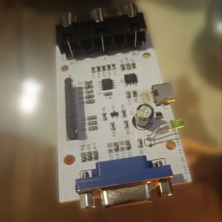Retro Gaming Years - VGA-zu-YCrCb-Komponenten-(RGB)-Videokonverter mit niedriger Auflösung | Für