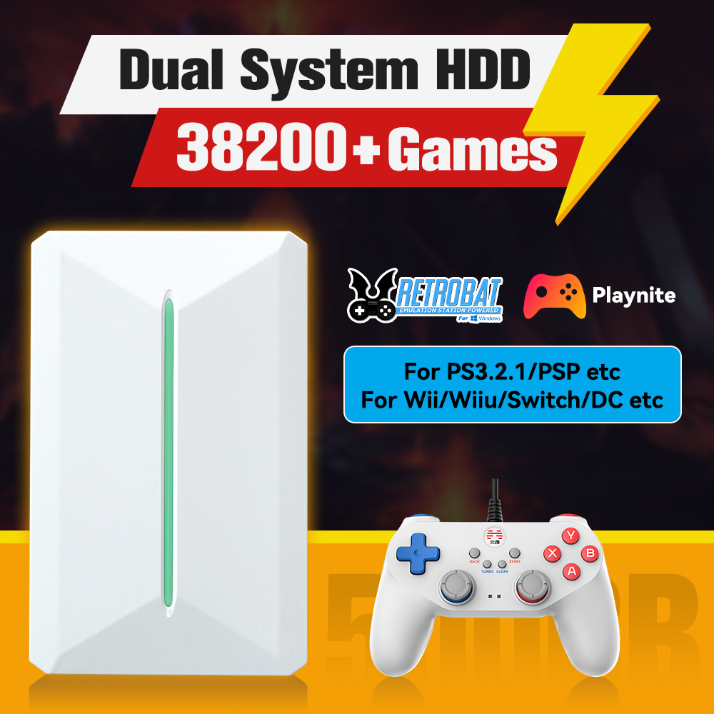 Retro Gaming Mini Pc - Retrobat&Playnite System HDD Retro-Spielekonsole für PS3/PS2/WIIU/WII/Switch/MAME