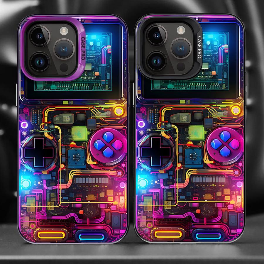 Retro Gaming Theme - Retro-Spielkonsolen-Muster-Handyhülle für iPhone 16e 12 11