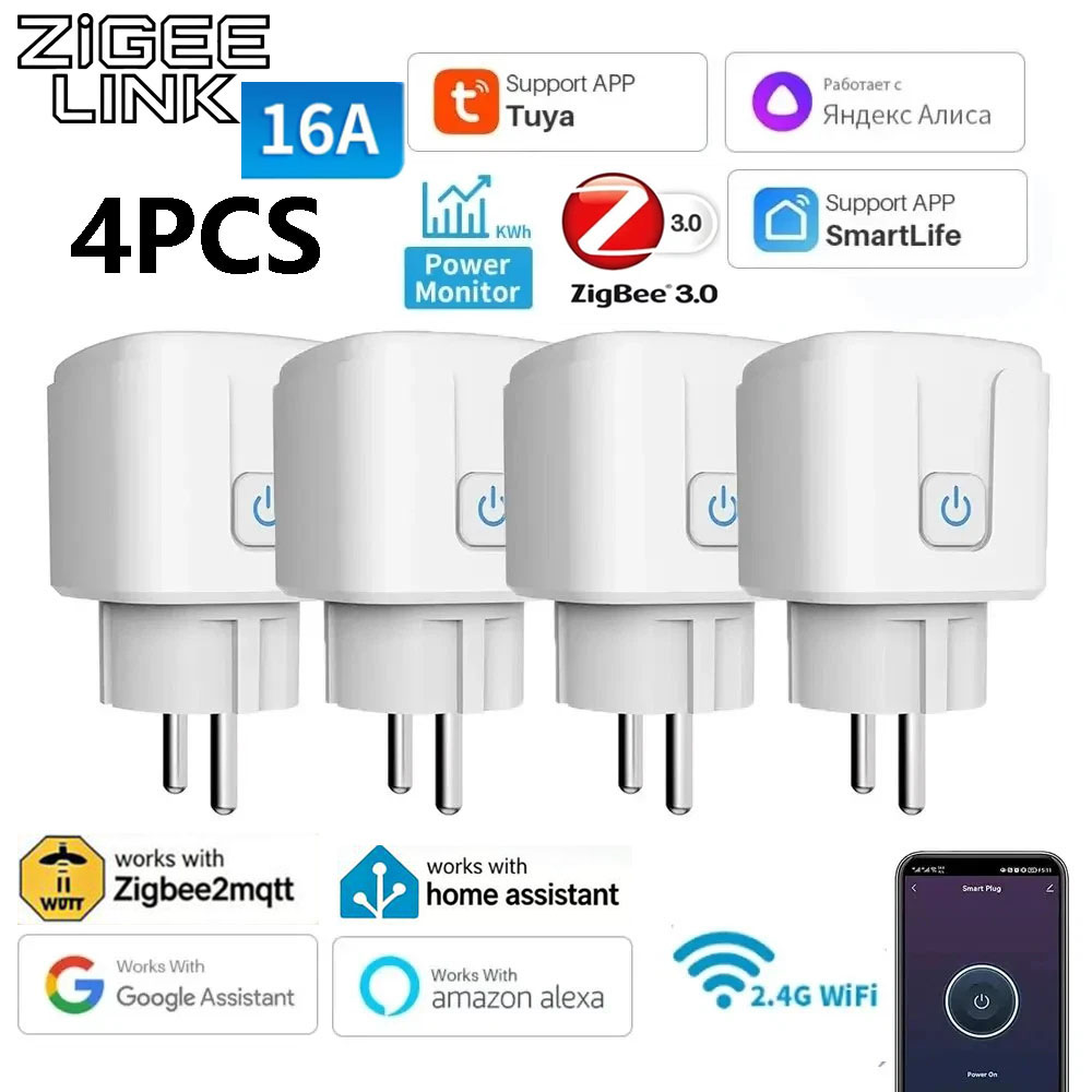 Crt Monitor Stand - 4 Stück Smart-Steckdosen WiFi / Zigbee3.0