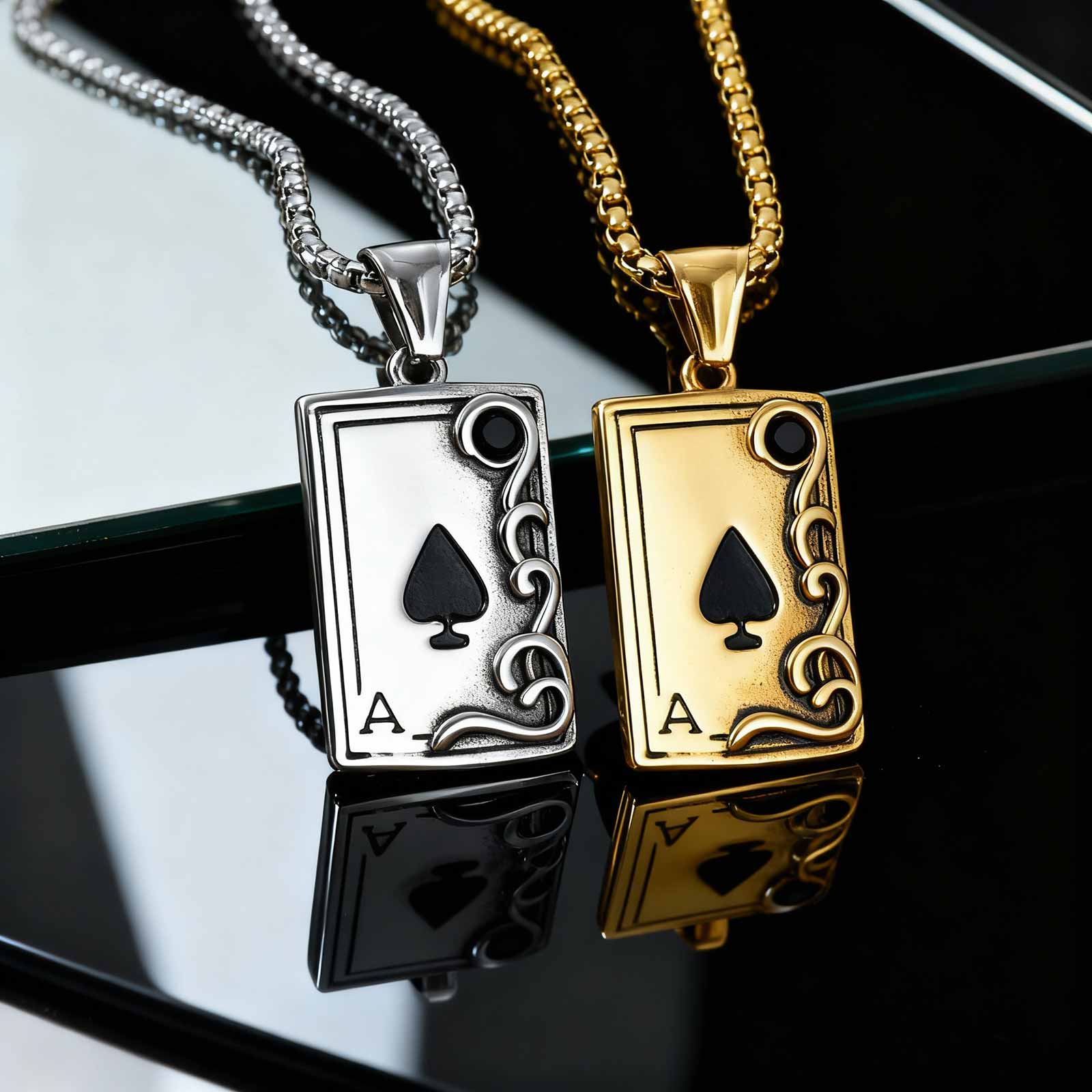 Retro-Halskette mit Poker-Spat – Retro Gaming Theme Bewertung und Preis