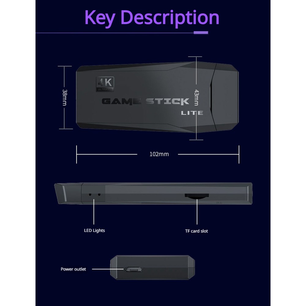 Tragbare 4K Retro-Spielekonsol – Retro Gaming Stick Bewertung und Preis