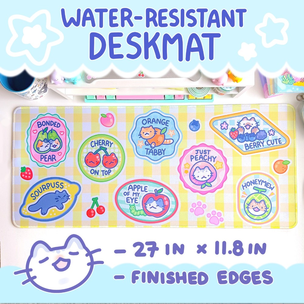 Fruit Kitty Schreibtischunterl – Retro Gaming Desk Setup Bewertung und Preis