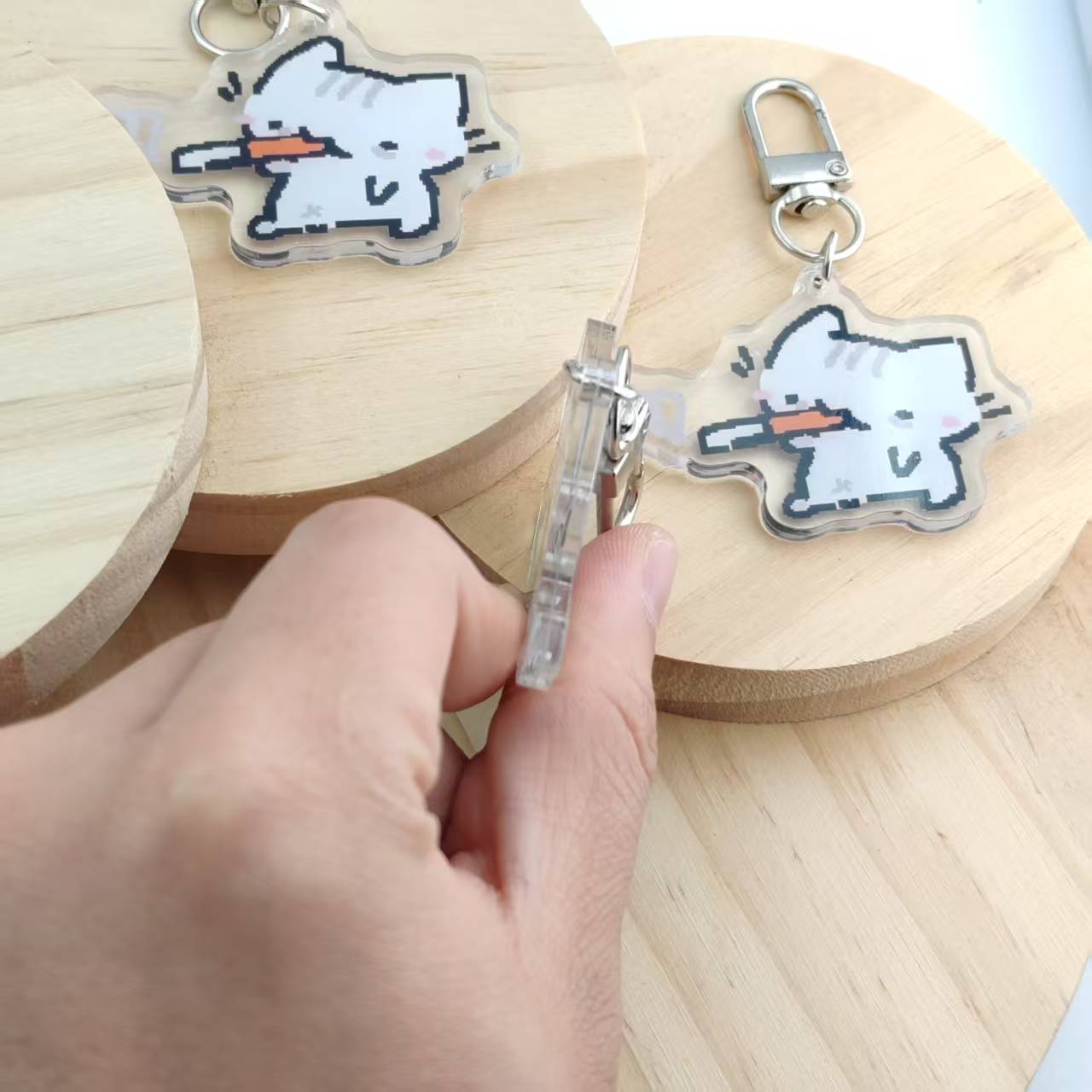2D Flat Pixel Cat Schlüsselanh – Retro Gaming Gifts Bewertung und Preis